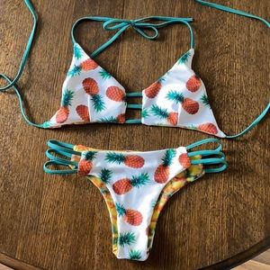 Pineapple Bikini Set Reversible